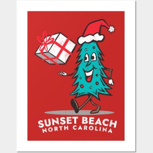 Sunset Beach, NC Vacationing Christmas Tree Posters and Art